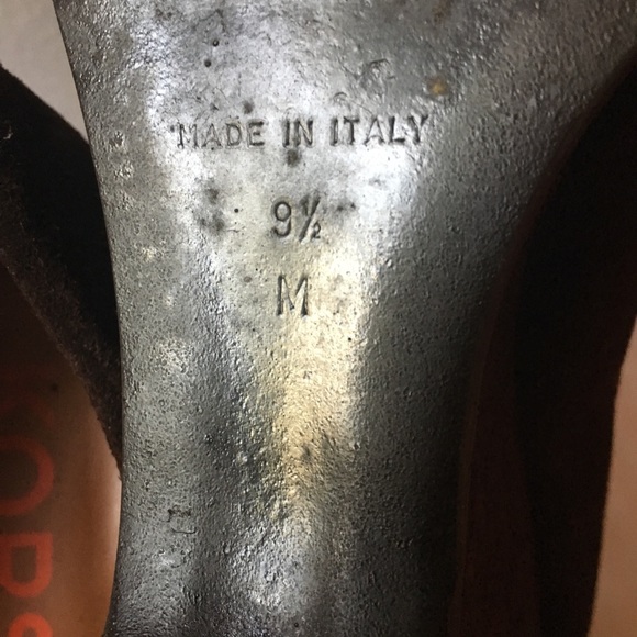 Michael Kors Classic Dark Brown Suede Wedge Heels - Picture 8 of 9